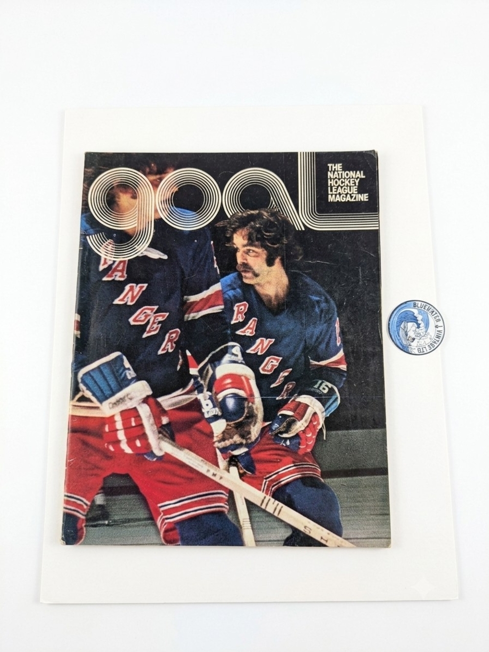 1975 GOAL Magazine - New York Rangers vs. Detroit Red Wings Program Vintage NHL